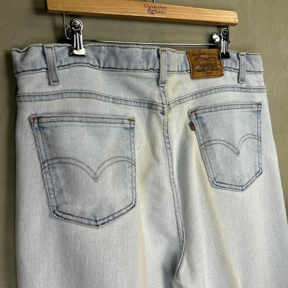 Vintage Levi’s Brown Tab 540 Flex Denim Made in USA 36 x 29 Light Wash Jeans